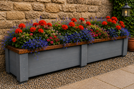 North Wales Planters Heavy duty timber garden planter handmade in North Wales